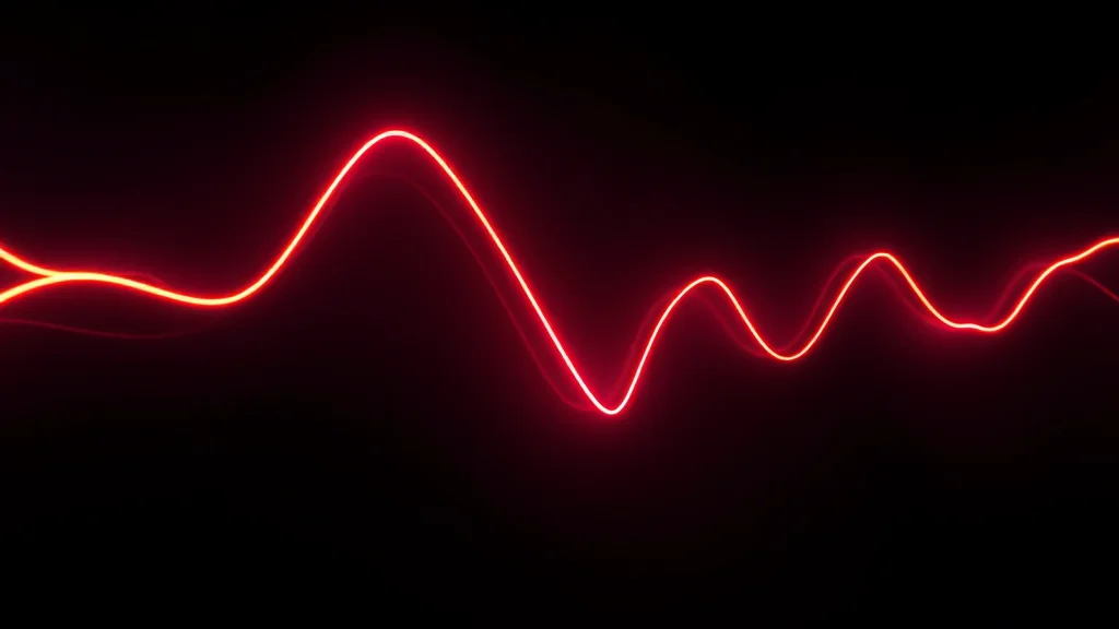 Pulse of light steadying, neon on dark
