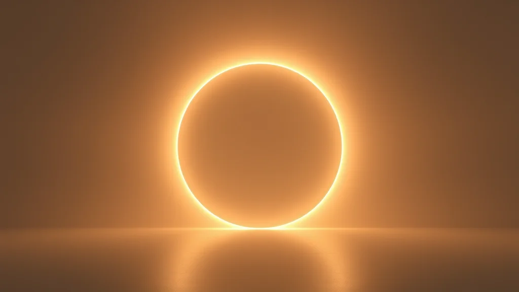 One plain luminous shape with nothing in the way, abstract simplicity
