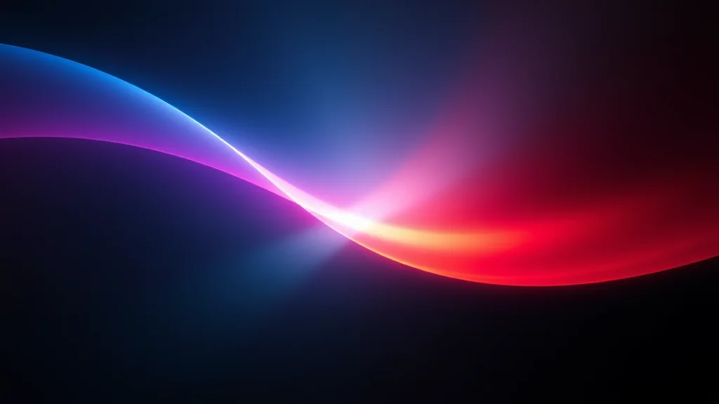 Abstract morphing color meeting a crisp realistic gradient on dark