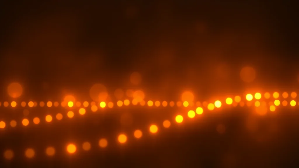 A regular luminous rhythm next to irregular one-off glows, abstract distinction