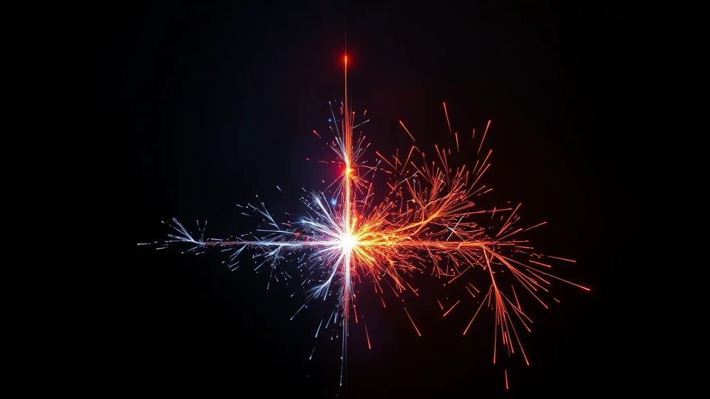 Even pulses and separate sparks side by side, neon on dark