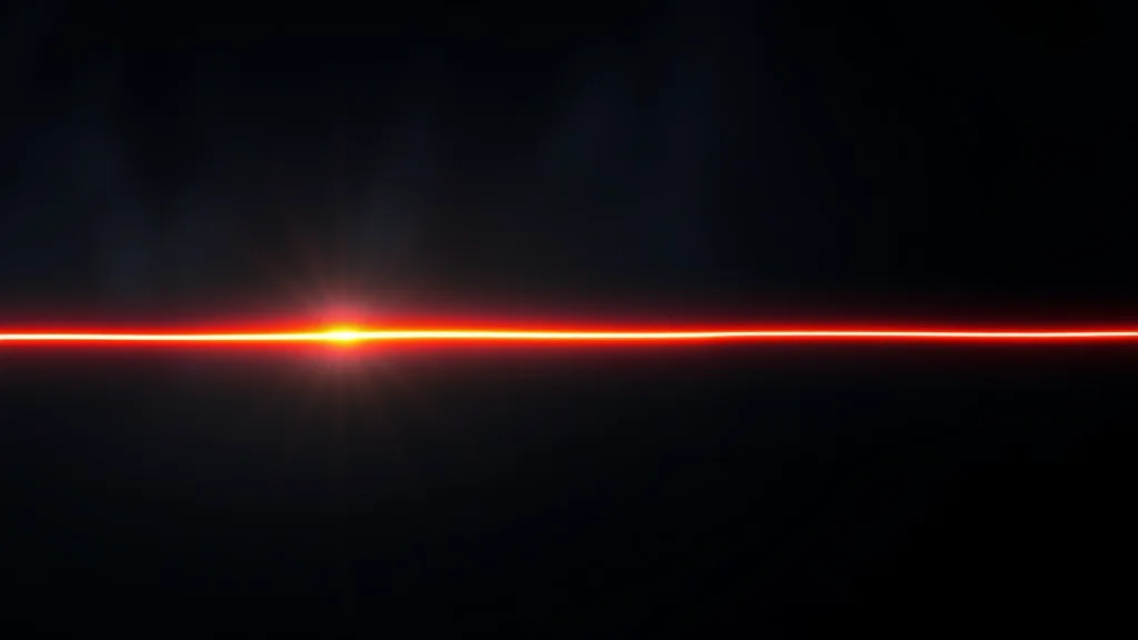 A thread of light followed to where it begins, neon on dark
