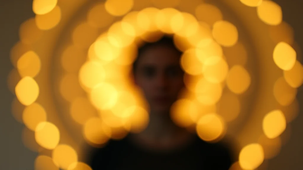 Creamy circular bokeh light orbs behind one sharp subject, abstract concept