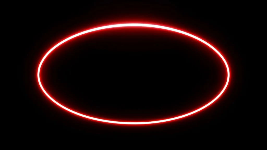 A hard rim of highlight against pure black, neon nodes on dark