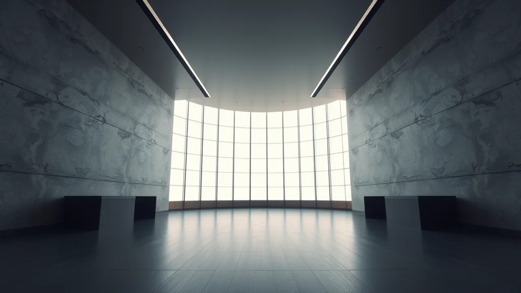 A wide angle interior with strong perspective and edge stretch, abstract concept