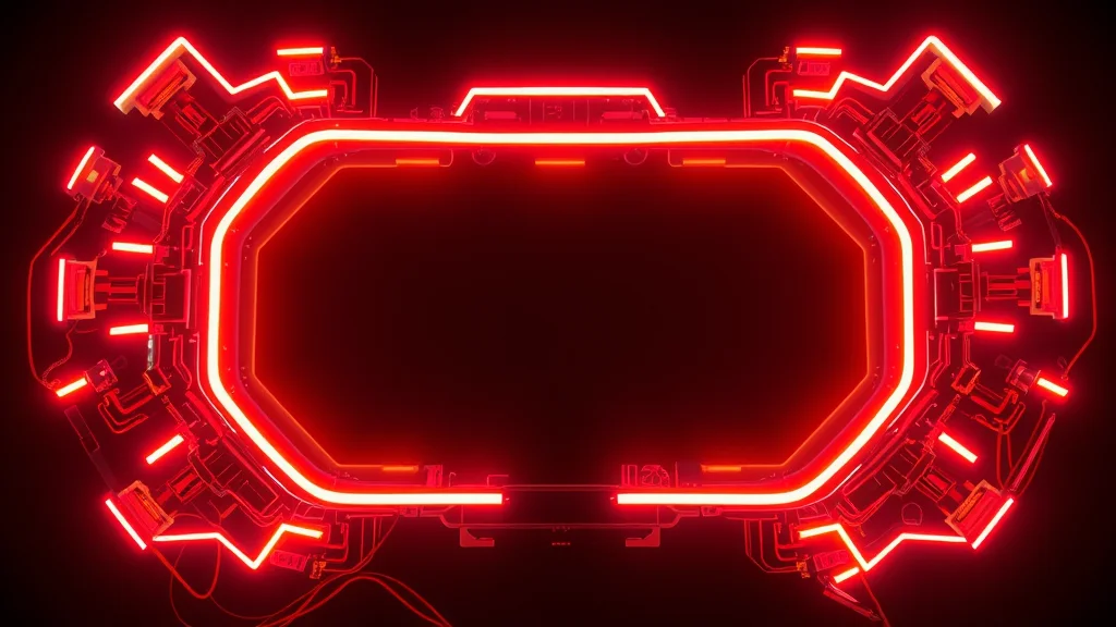 A bright form assembled from glowing parts, neon on dark