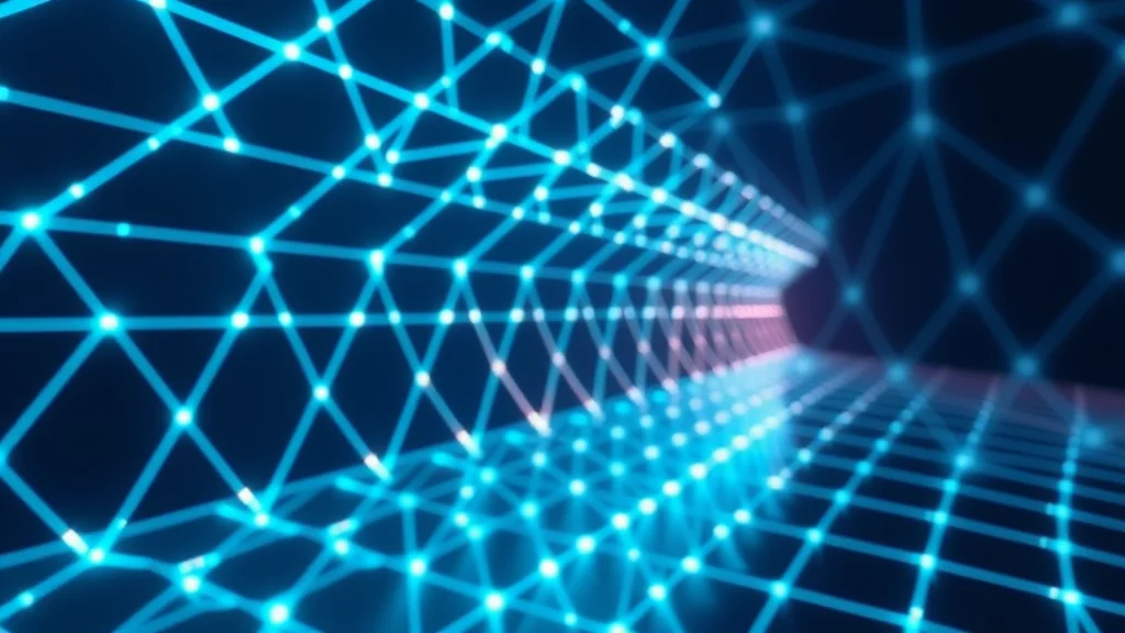 A clean ordered lattice of cyan light forming, abstract concept