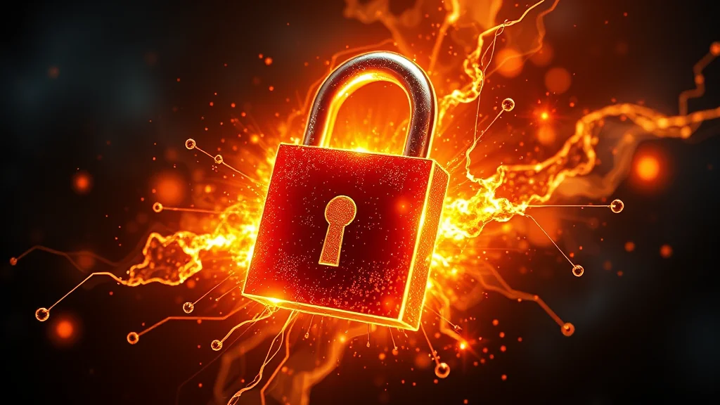 Abstract glowing lock dissolving into free light, on dark