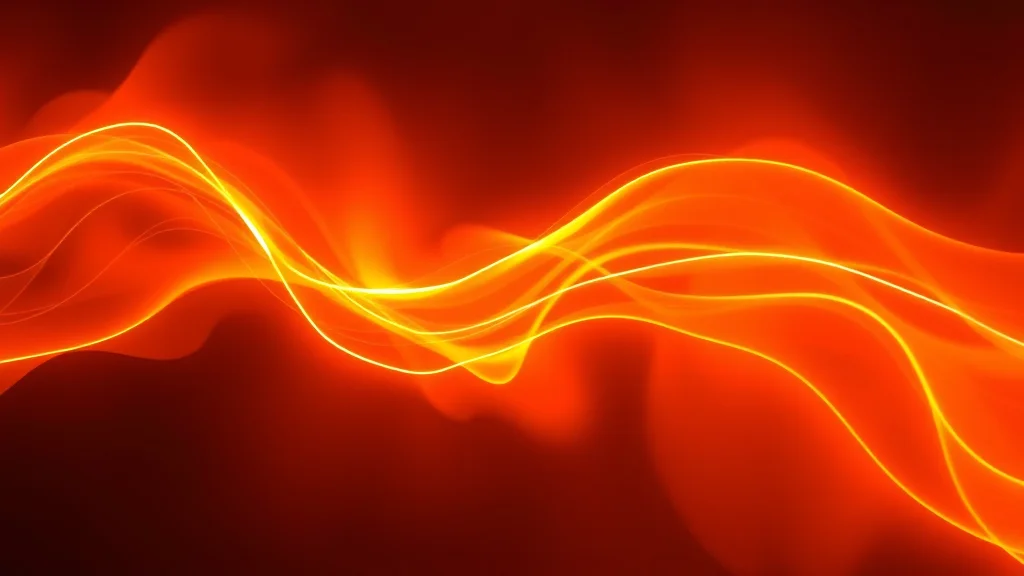 One warm form built from a set of tones, neon on dark