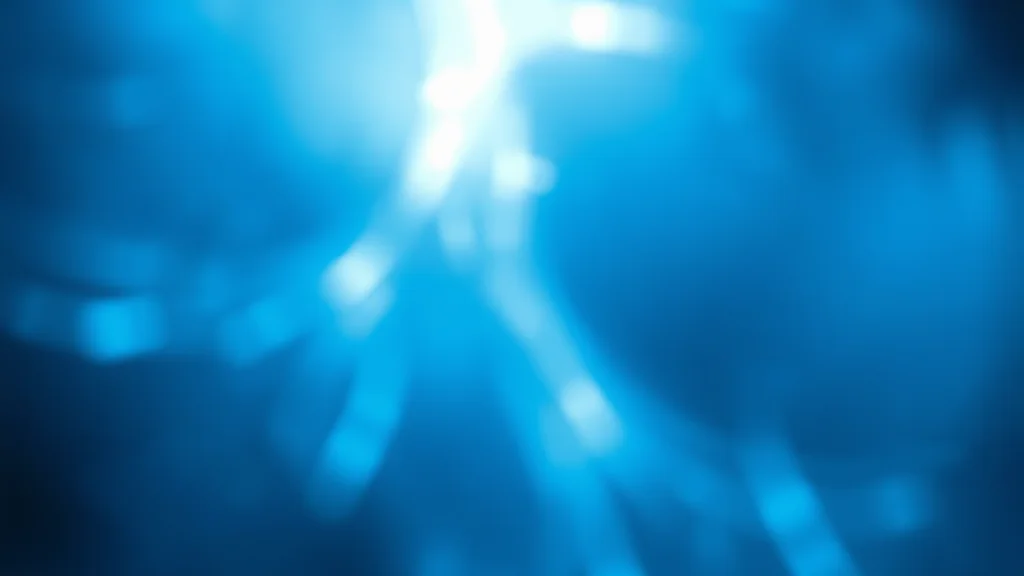 A fast render forming in a blur of blue-white light, abstract concept