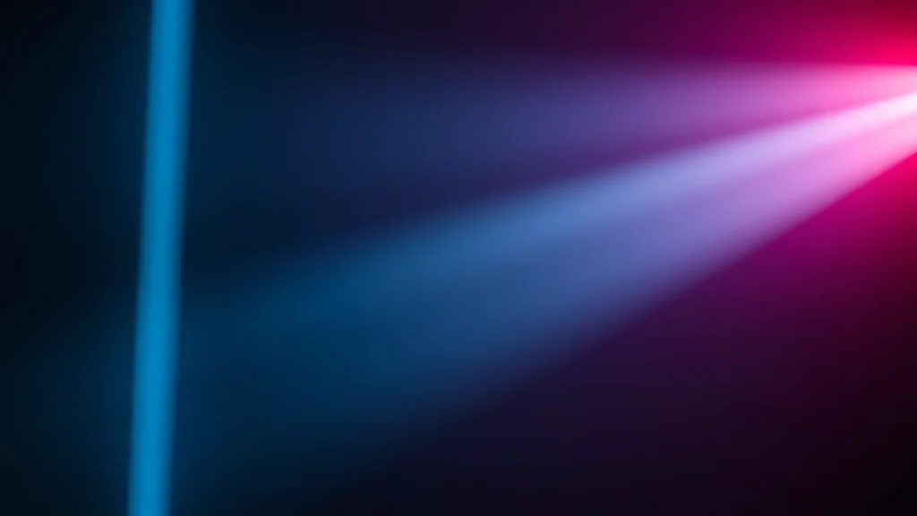 One clear piece of light hinting at more, neon on dark