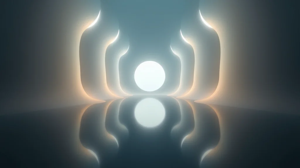 One true luminous shape and its receding copies, abstract lookalike concept