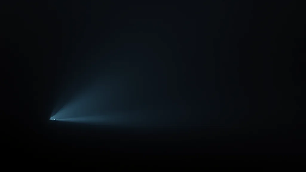 Abstract small light allowance running low beside a vast dim reservoir on dark, editorial concept