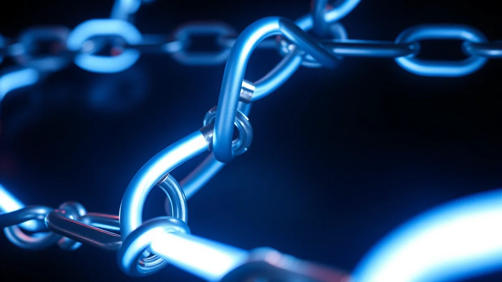 Chain of light re-linking, neon on dark
