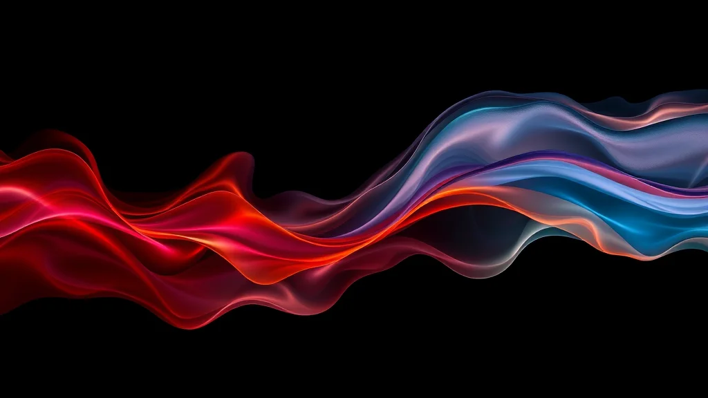 Abstract two colors bleeding then cleanly separated by a crisp boundary on dark, editorial concept