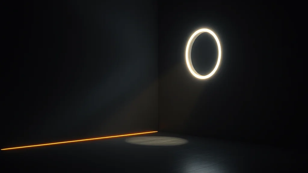 A streaming corner with ring light and glowing panels, on dark