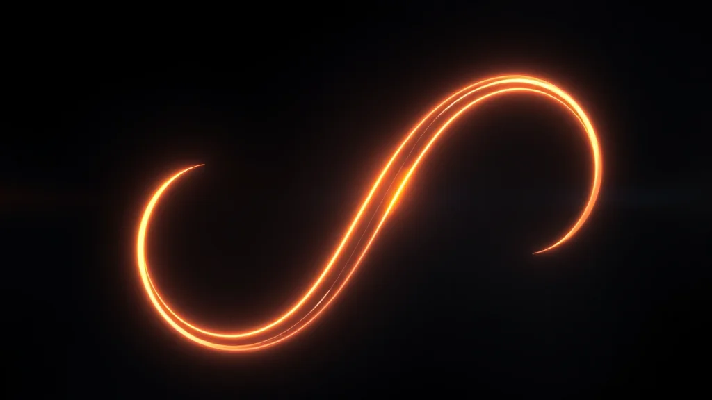 Abstract glowing infinity loop beside a recurring pulse ring on dark, editorial concept
