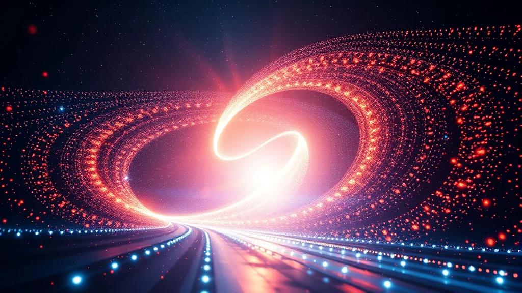 A luminous endless loop versus a repeating cycle, abstract