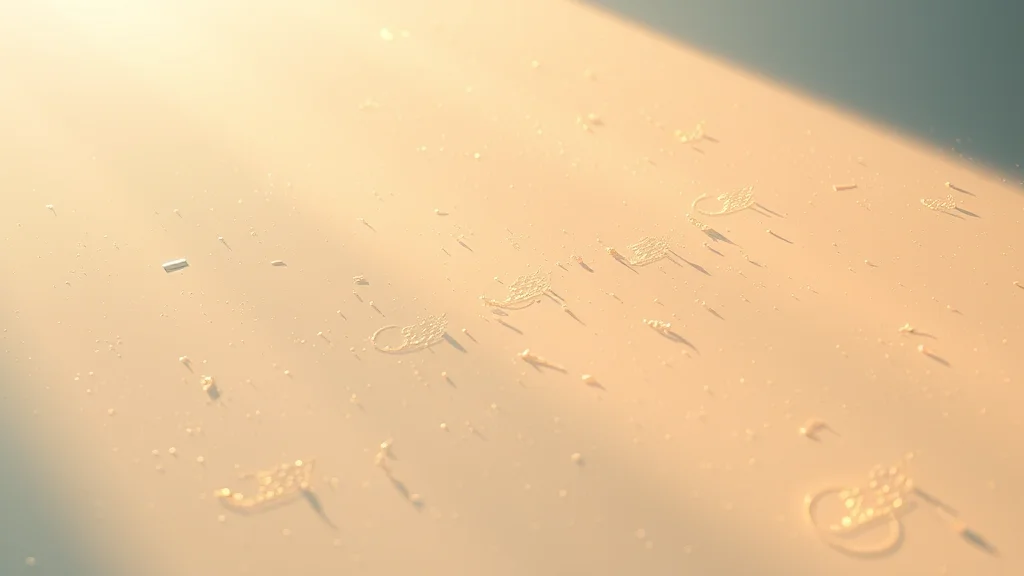Unwanted marks clearing off a pristine glowing plane, abstract