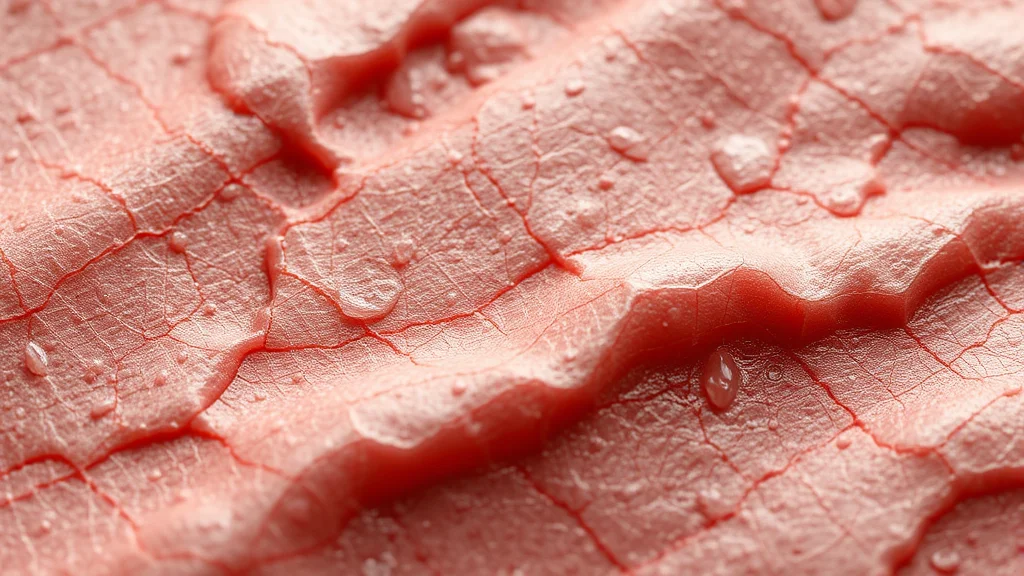 A macro material swatch board of skin surface textures, abstract concept