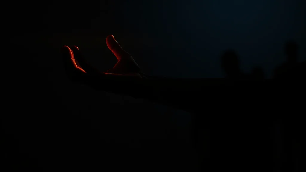 A faceless arm silhouette showing abstract ink placement, glowing on dark