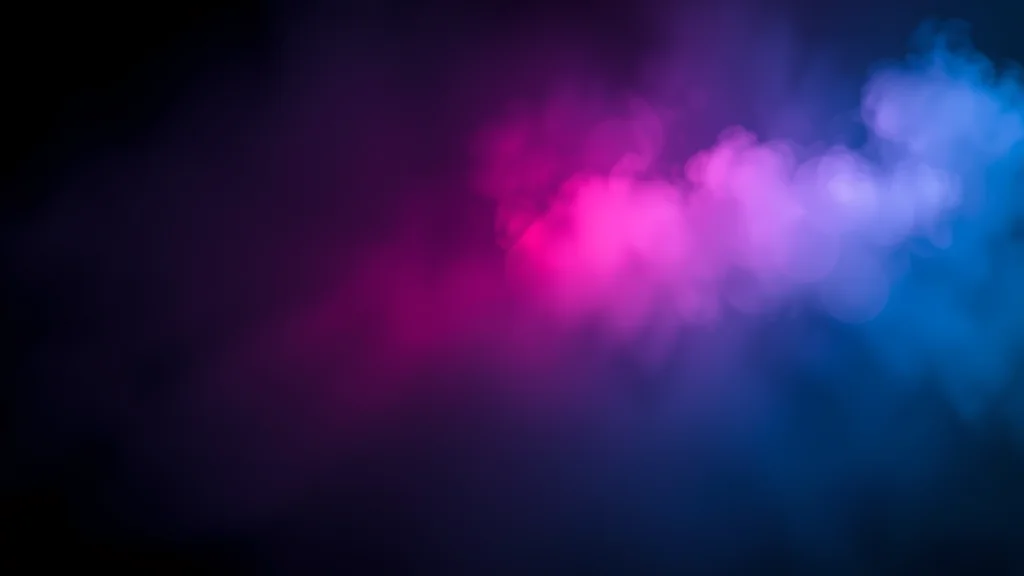 A hazy luminous bloom over calm dark, neon on dark