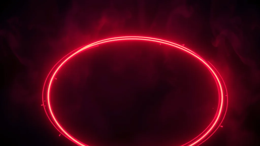 An indigo process ring lit and turning again, neon nodes on dark