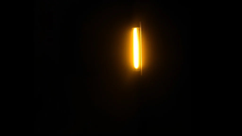 Stuck light beginning to move, neon on dark