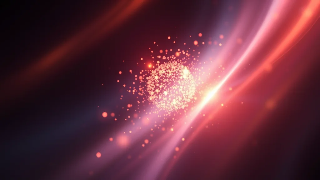 A cluster of light unblocking into smooth motion, abstract concept