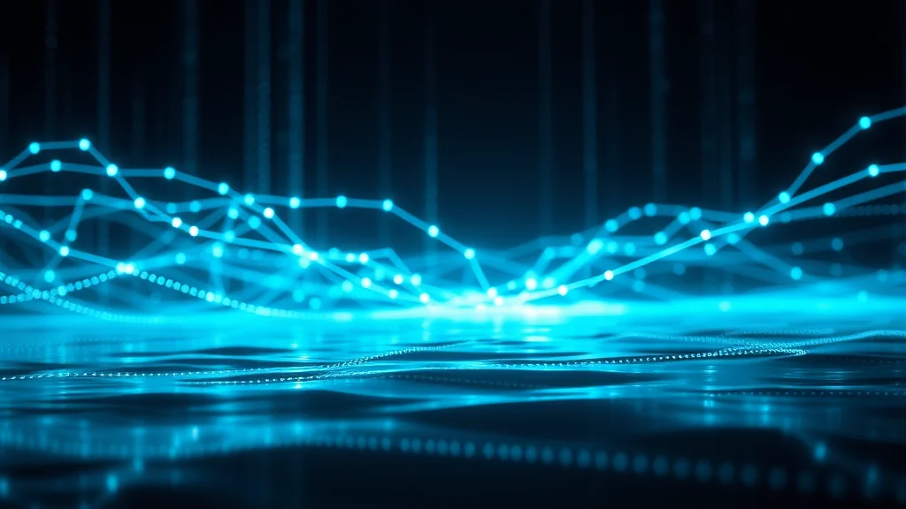 A calm aqua data stream after a jam clears, neon nodes on dark
