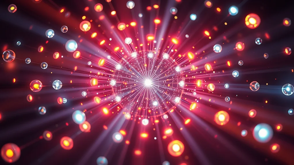 A luminous hub surrounded by many different lights, abstract model variety