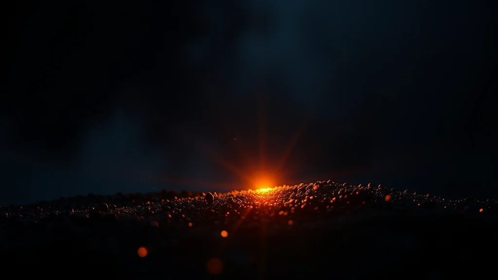 Seed point of light on dark, neon on dark