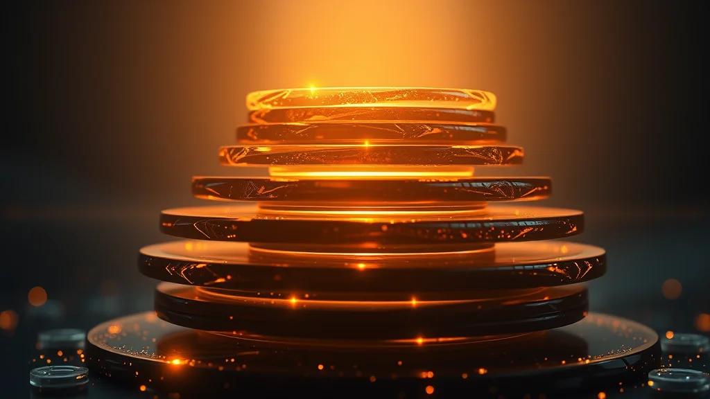 A luminous stack of layers with one skipped, abstract clip skip