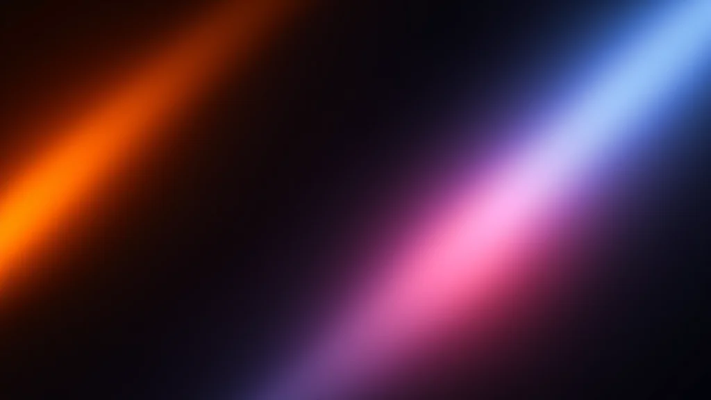 Abstract glowing gradient from untouched to transformed on dark, editorial concept