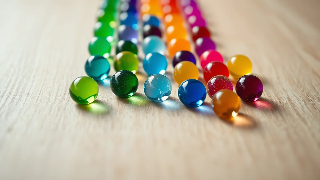 Hilera de canicas de colores: el vocabulario preciso de etiquetas de Illustrious