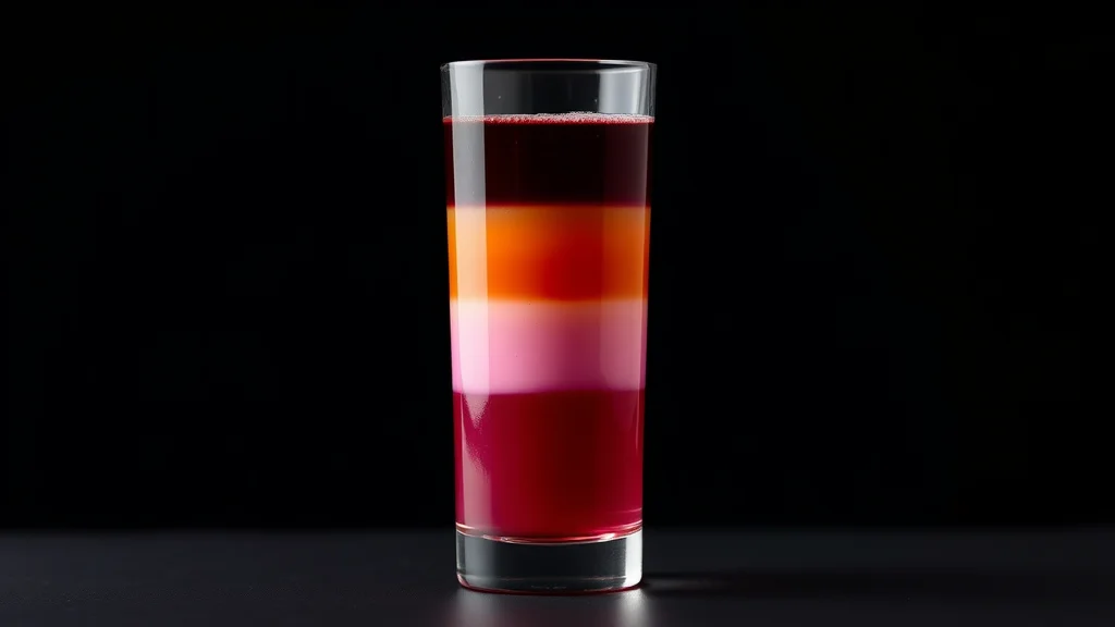 Vaso de cristal con capas de colores bien separadas: el orden de las etiquetas en un prompt