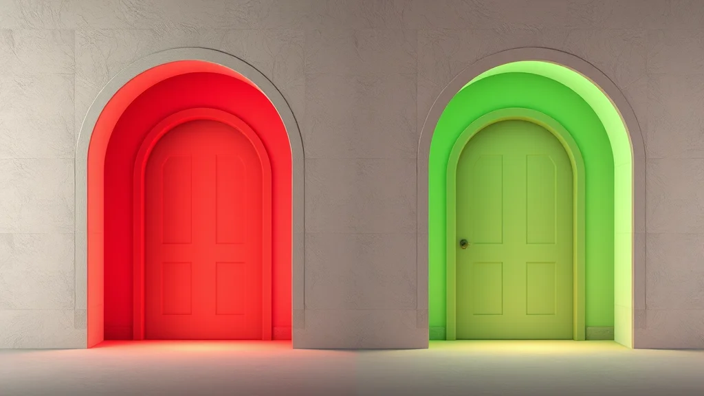 Duas portas lado a lado, uma vermelha e uma verde: civitai.red e civitai.com