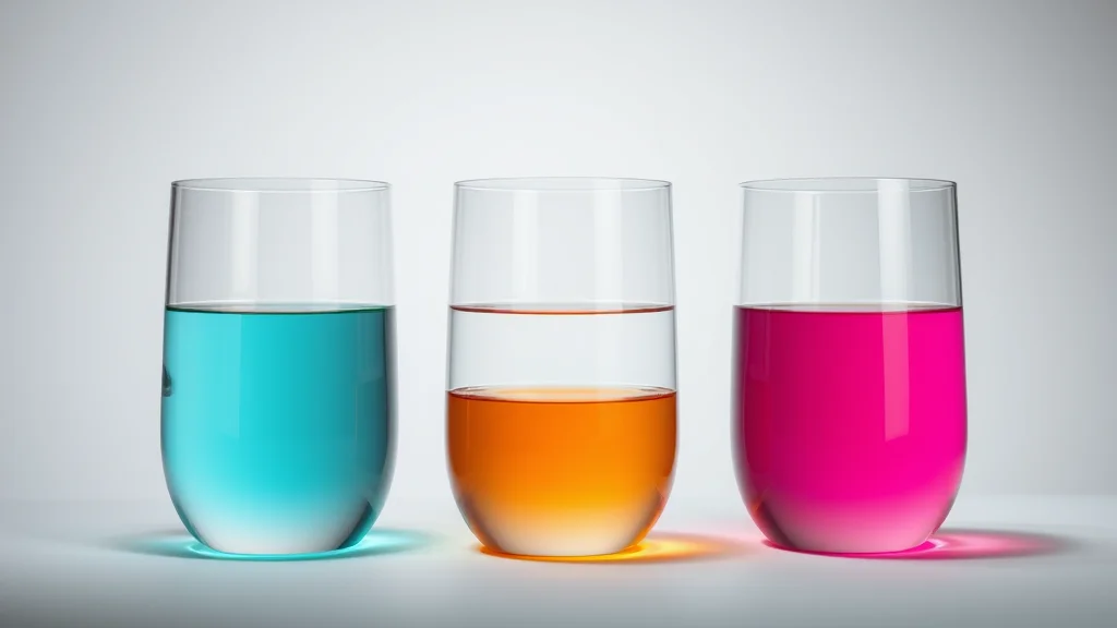 Três copos com água colorida em níveis diferentes: como funciona o peso de cada tag